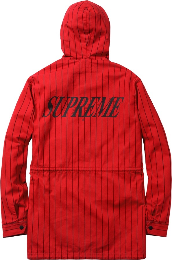 Pinstripe Twill Parka view 3